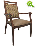 Morgan Faux Woodgrain Metal Dining Chair