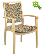 Milan Wood Arm Chair
