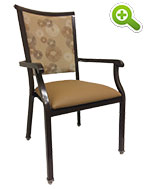 Lincoln Faux Woodgrain Metal Dining Chair