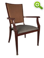 Hugo Faux Woodgrain Metal Dining Chair