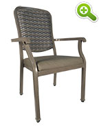 Winchester Faux Woodgrain Metal Dining Chair