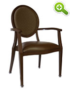 Astoria Faux Woodgrain Metal Dining Chair