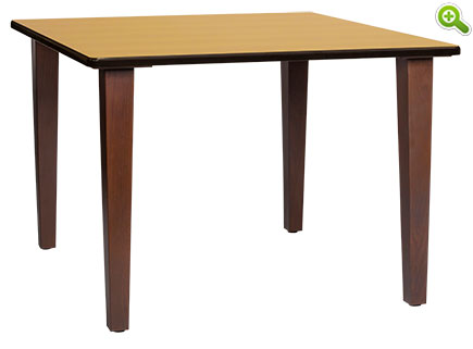 SPF5084242PV - 42" x 42" Table, PVC Edge, #508 Faux Wood Grain Tapered Metal Table Legs